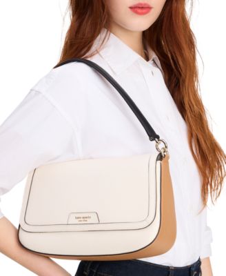 Hudson Small Pebbled Leather Flap Shoulder Bag
