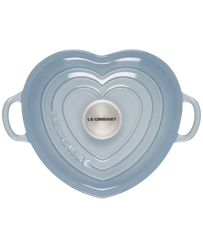 Le Creuset Cocotte A Cuore In Ghisa Smaltata – 2qt, Rosa Conchiglia Con Pomello Acciaio
