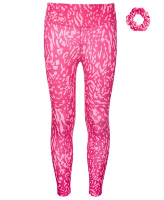 ID Ideology - Big Girls Lush Animal-Printed 7/8-Length Leggings With Scrunchy