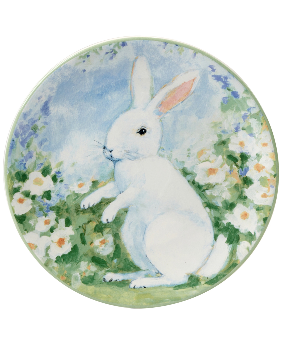 Certified International Set Of 4 Easter Morning Dessert Plates In Blue