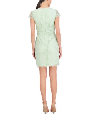 Vince Camuto Women's V-Neck Twist-Front Lace Dress - Macy's