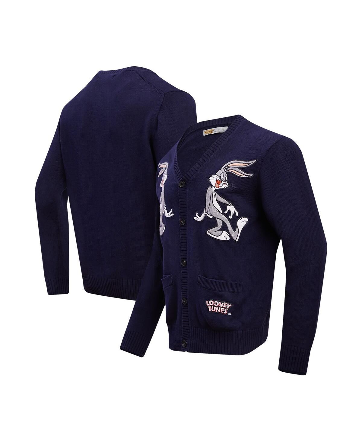 Freeze Max Men's  Navy Looney Tunes Bugs Back To Back Cardigan