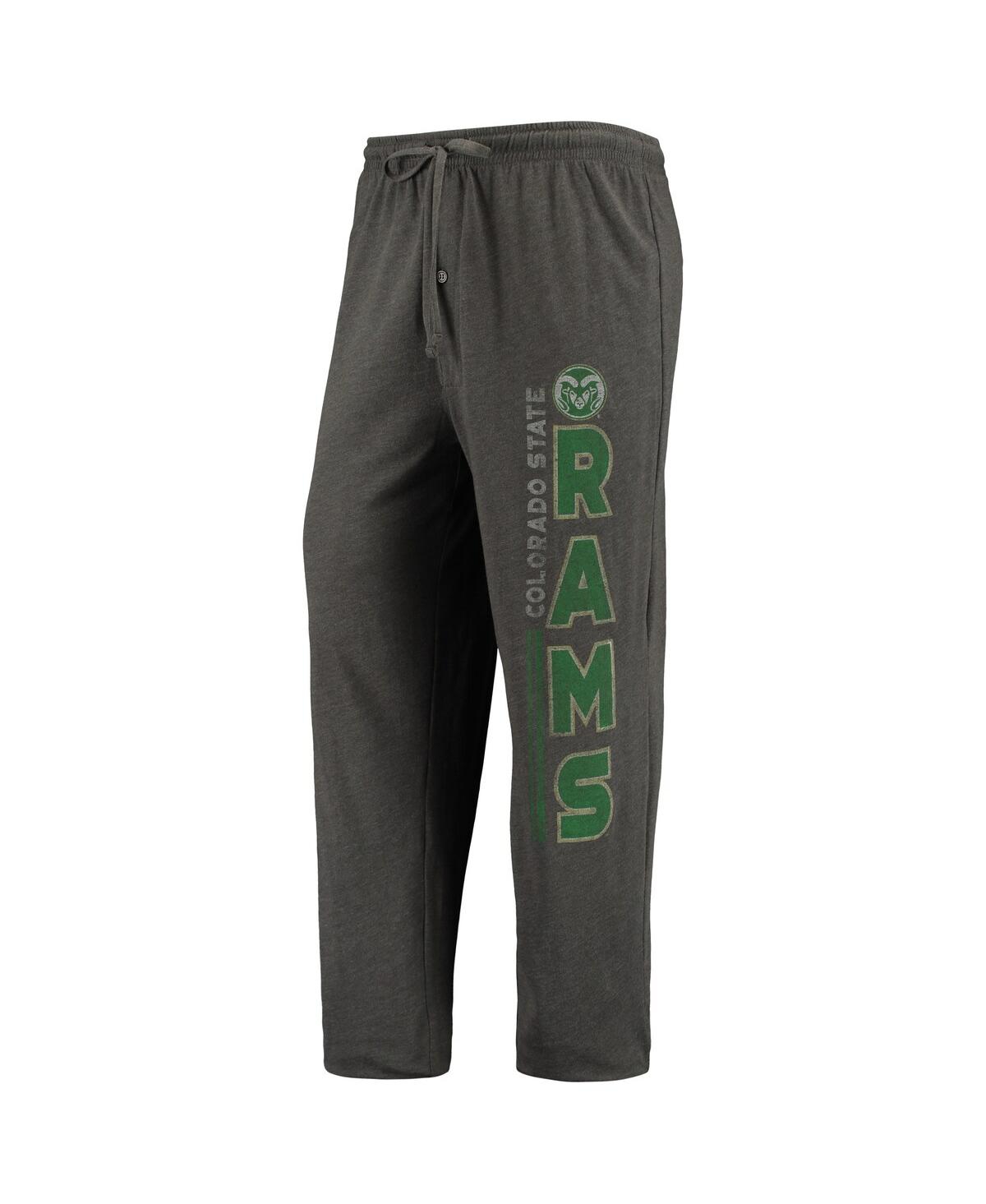 Men's Concepts Sport Heathered Charcoal, Green Distressed Colorado State Rams Meter T-shirt and Pants Sleep Set - Green