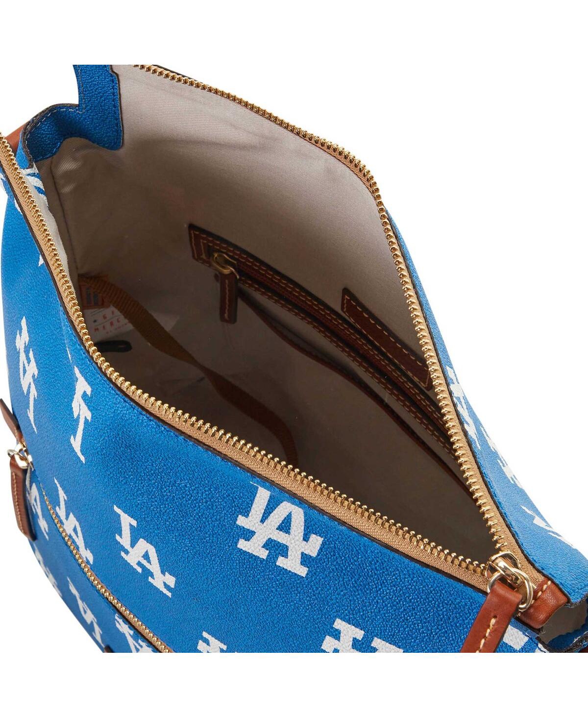 Shop Dooney & Bourke Women's  Los Angeles Dodgers Sporty Monogram Large Purse In Blue