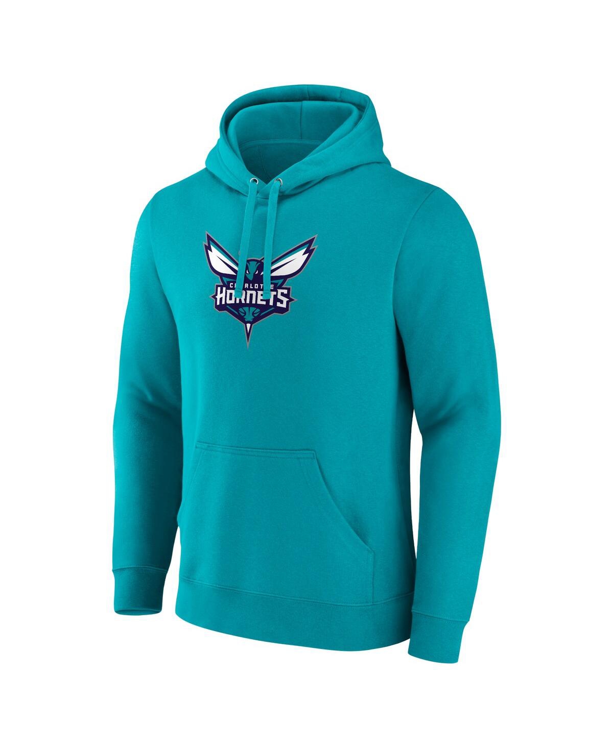 Men's FanaticsCharlotte Hornets Primary Logo Pullover Hoodie - Teal