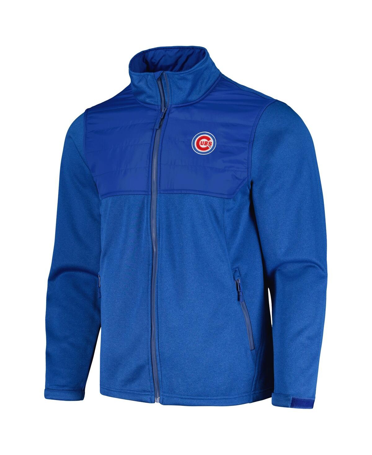 DUNBROOKE MEN'S DUNBROOKE HEATHER ROYAL CHICAGO CUBS EXPLORER FULL-ZIP JACKET 