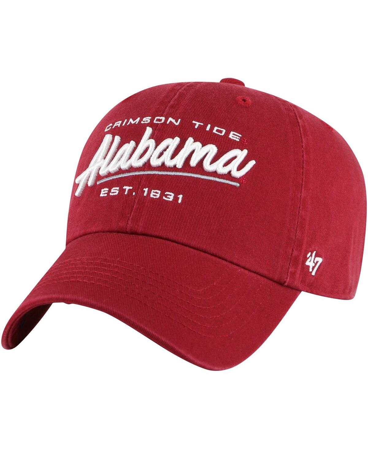 47 Brand Women's ' Crimson Alabama Crimson Tide Sidney Clean Up Adjustable Hat In Red
