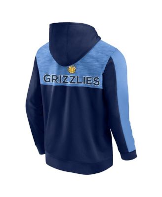 Men's Navy Memphis Grizzlies Rainbow Shot Full-Zip Hoodie