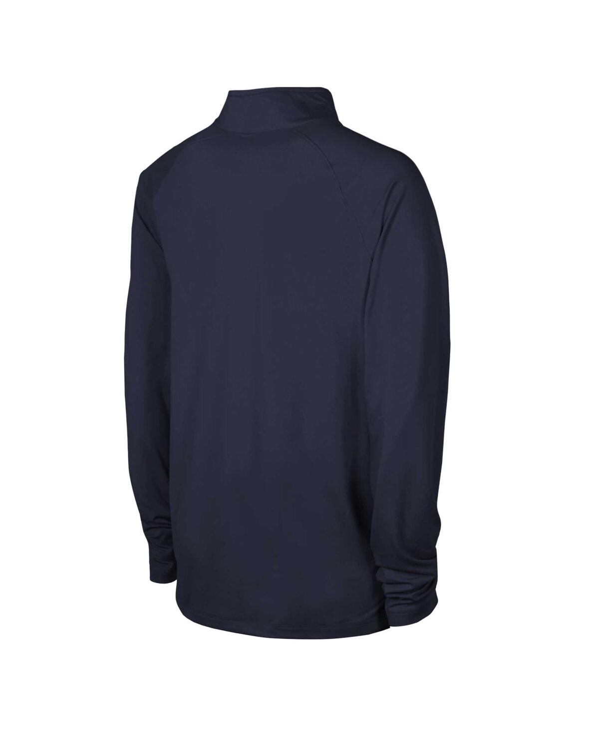 Shop Outerstuff Men's Navy New England Patriots Combine Authentic Raglan Quarter-zip Top