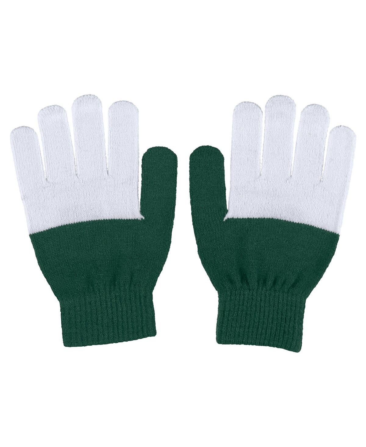 Shop Wear By Erin Andrews Women's  Green Bay Packers Color-block Gloves In Green,white