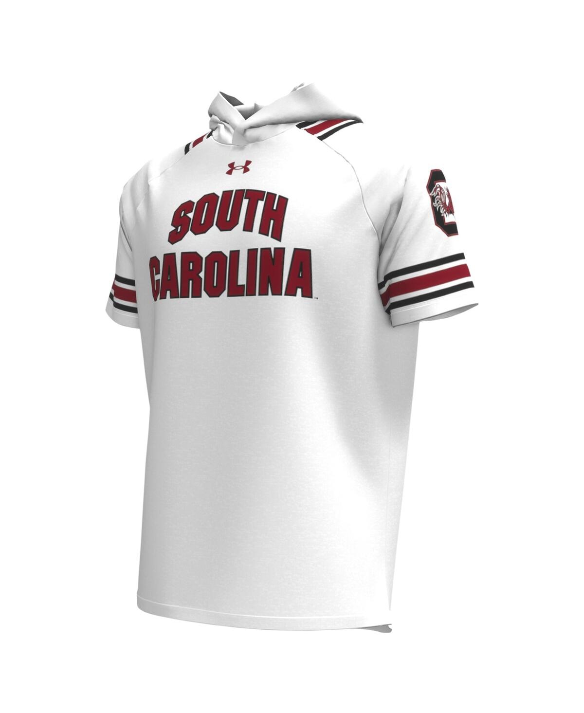 Shop Under Armour Men's  White South Carolina Gamecocks Shooter Raglan Hoodie T-shirt