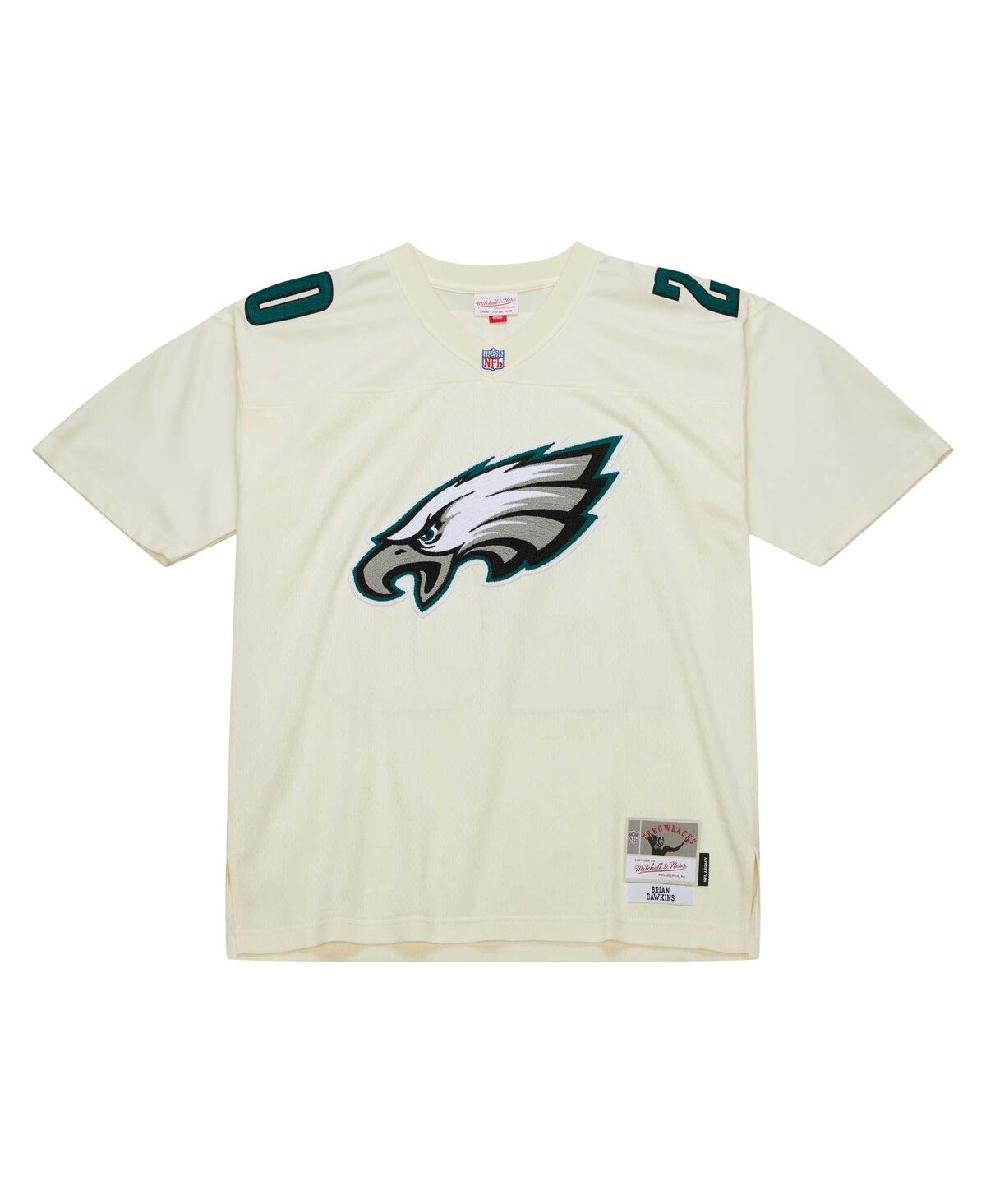 Men's Mitchell & Ness Brian DawkinsPhiladelphia Eagles Chainstitch Legacy Jersey - Cream