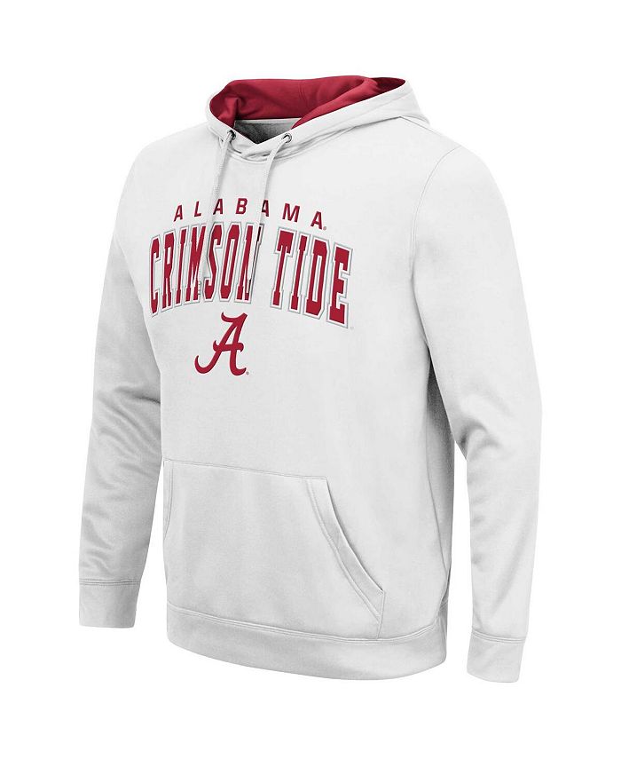 Colosseum Men's White Alabama Crimson Tide Resistance Pullover Hoodie ...
