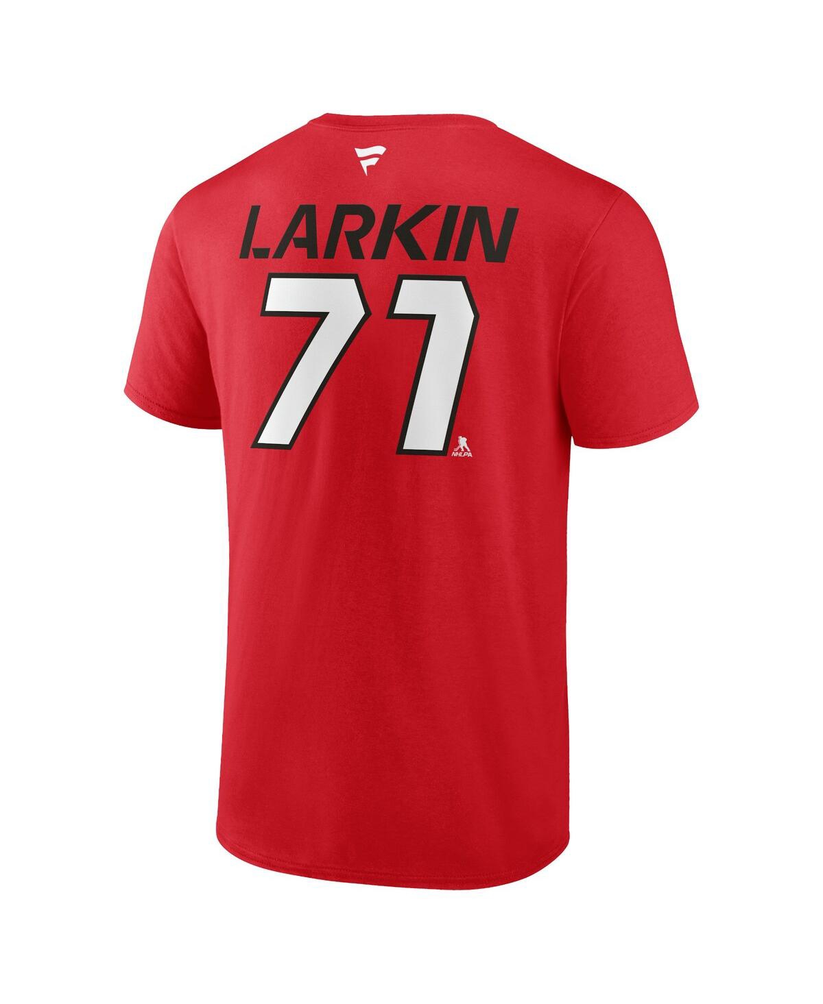Shop Fanatics Men's  Dylan Larkin Red Detroit Red Wings Authentic Pro Prime Name And Number T-shirt