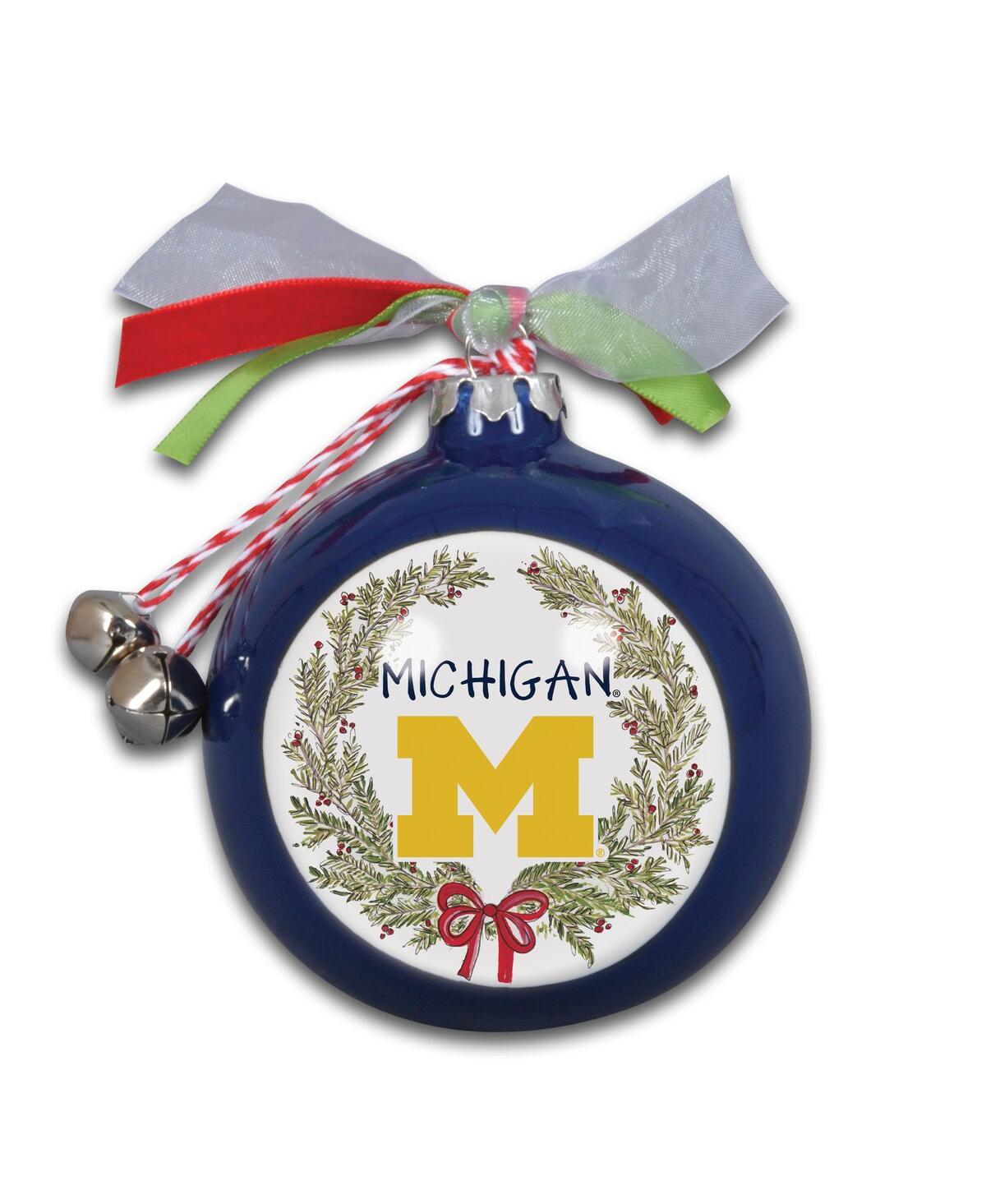 Michigan Wolverines Wreath Kickoff Painted Ornament - Multi