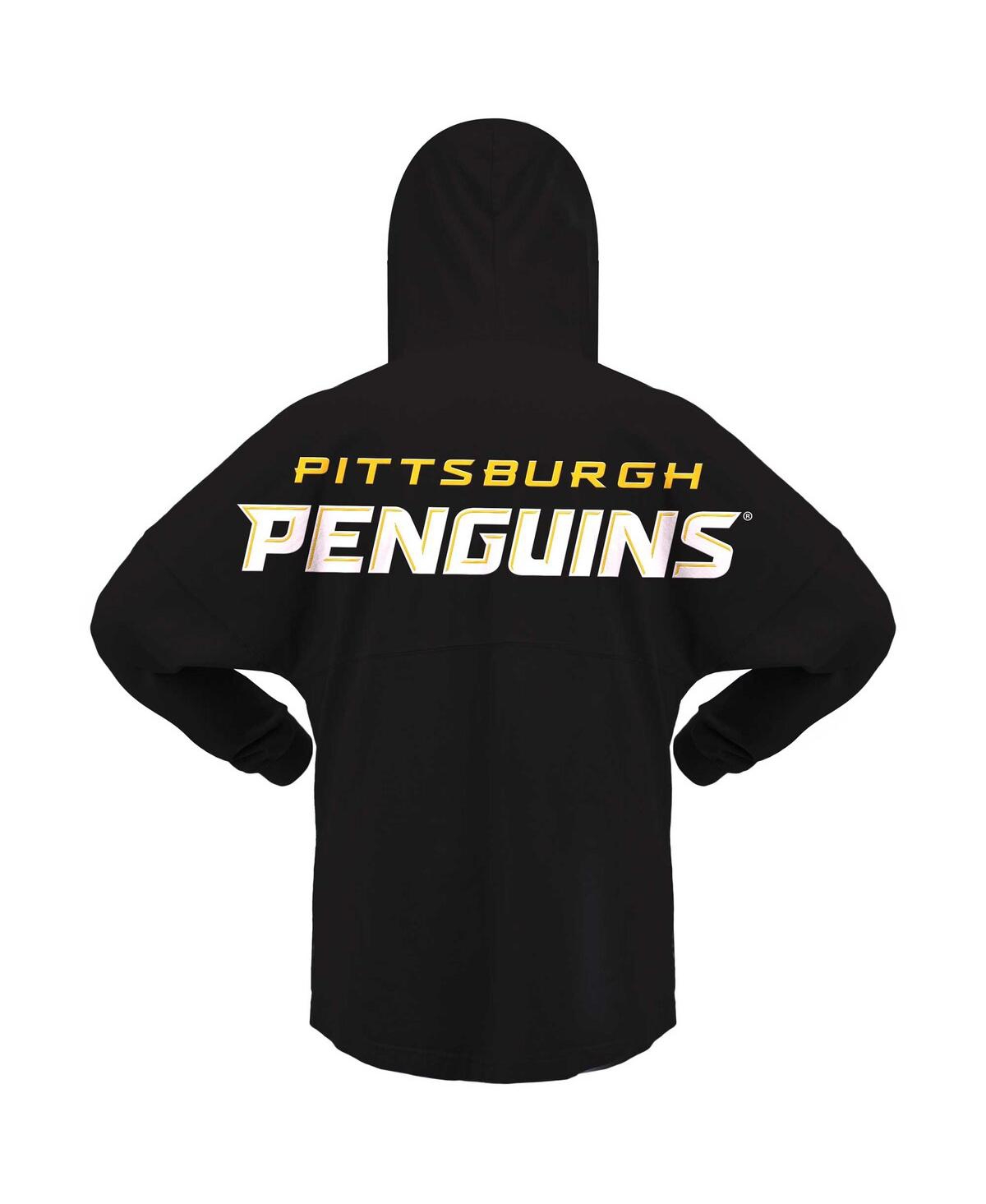 Fanatics Branded Black Boston Bruins Jersey Lace-up V-neck Long Sleeve Hoodie T-shirt In Black