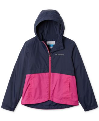 Columbia Big Girls Rain Zilla Colorblocked Fleece Lined Full Zip Hooded Rain Jacket Macy s