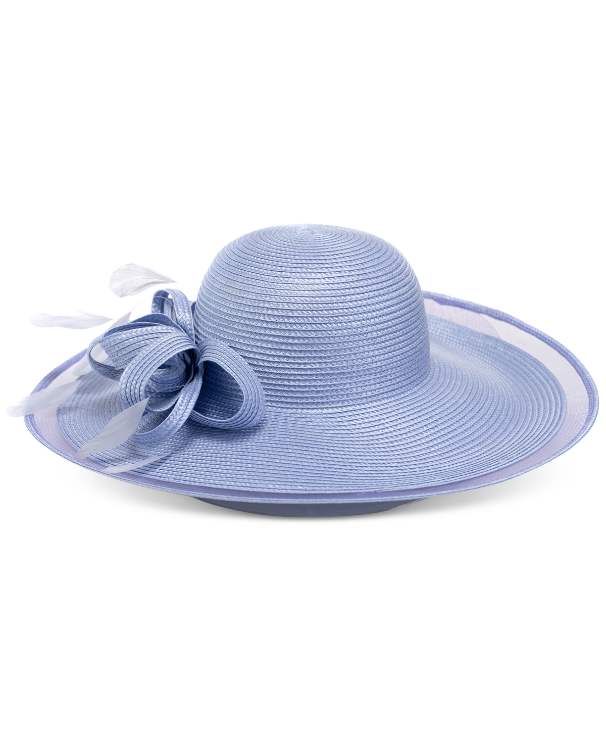 Women's Sheer Ruffled Brim Dressy Hat - Lilac