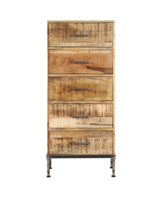 Chest of Drawers 17.7"x13.8"x41.7" Solid Mango Wood
