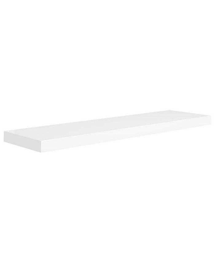 vidaXL Floating Wall Shelf White 35.4"x9.3"x1.5" MDF Macy's