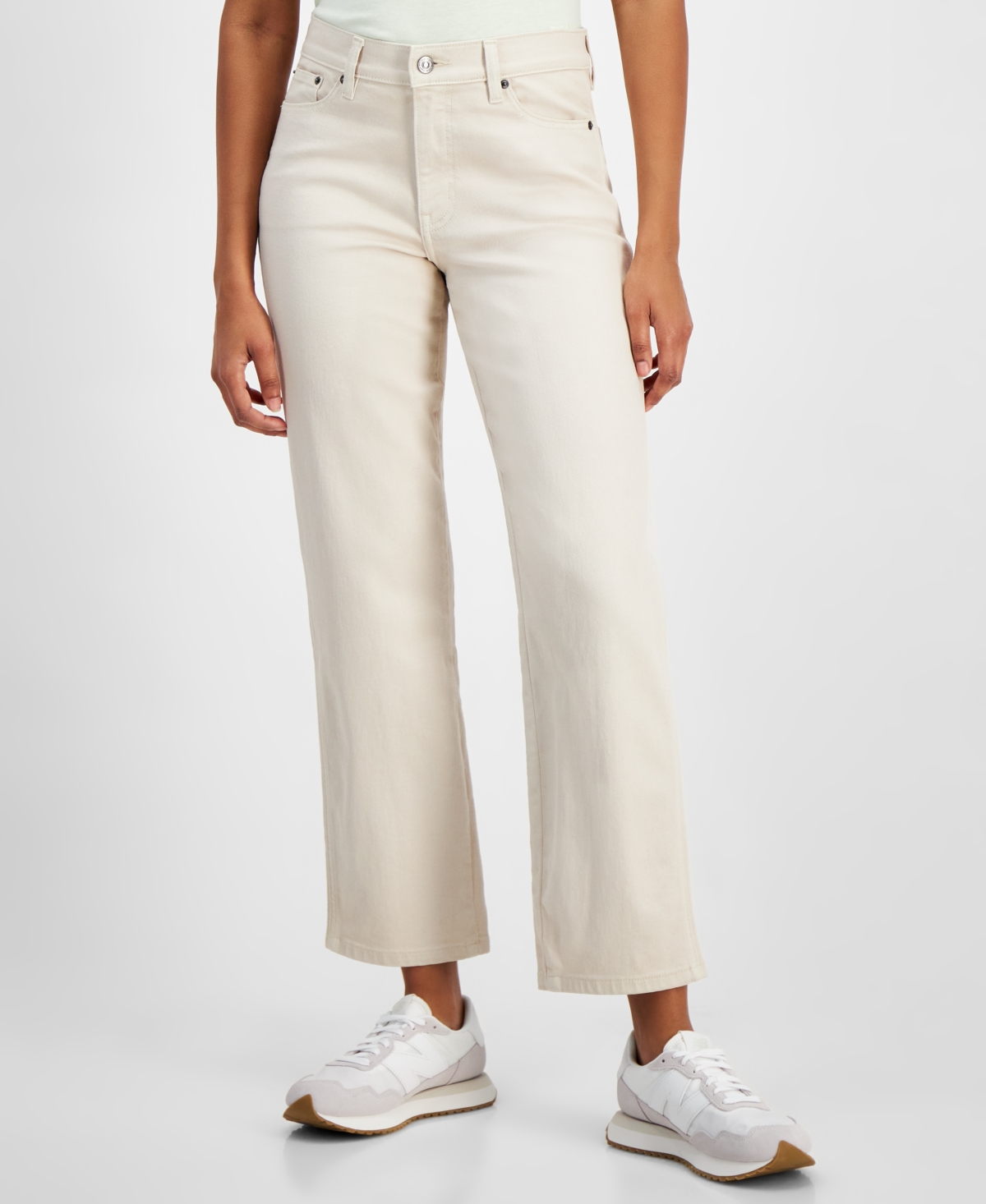 Calvin Klein Jeans Est.1978 Women's High-rise Straight-leg Carpenter Jeans In Birch