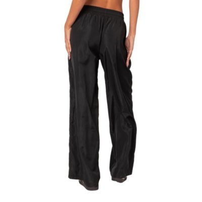 Women's Wide striped nylon track pants