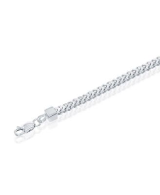 Diamond cut Franco Chain 3mm Sterling Silver 18" Necklace