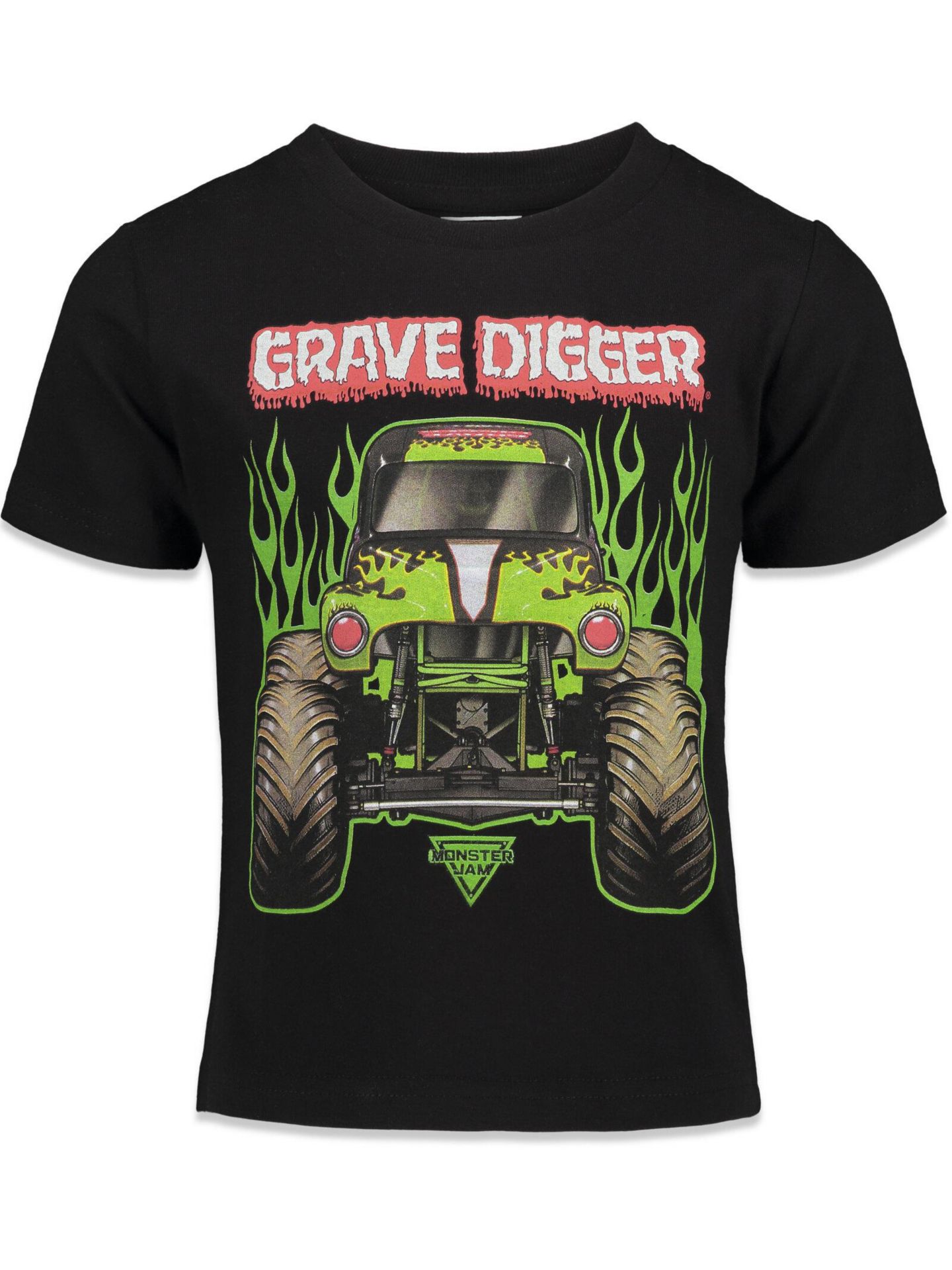 Детские футболки Monster Jam Trucks Boys 3 Pack Graphic T-Shirts Toddler Child, цвет: Чёрный / Красный — фото 2