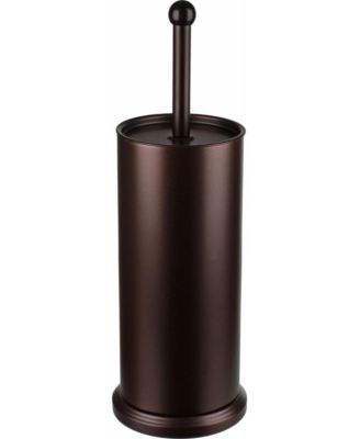 Toilet Bowl Brush and Holder - Bronze Bathroom Accessories Covered Toilet Brush Compact, Space Saving, Deep Cleaning Brush for Tall Toilet Bowl, Great Toilet Bowl Scrubber Cleaner