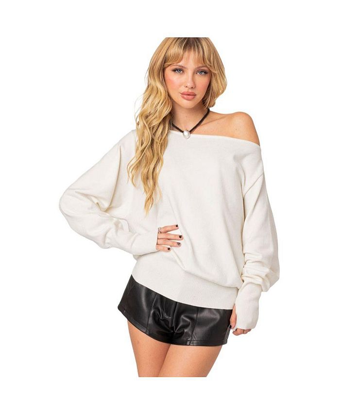 Edikted Women s Off shoulder oversized sweater Macy s
