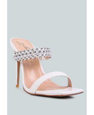 Womens Bandy Stieletto Heel Metal Stud Sandals