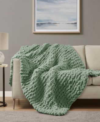 Chunky-Knit Chenille Throw, 50" x 60"