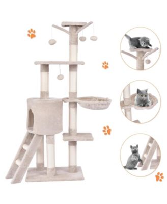 56 Inch Condo Scratching Posts Ladder Cat Play Tree
