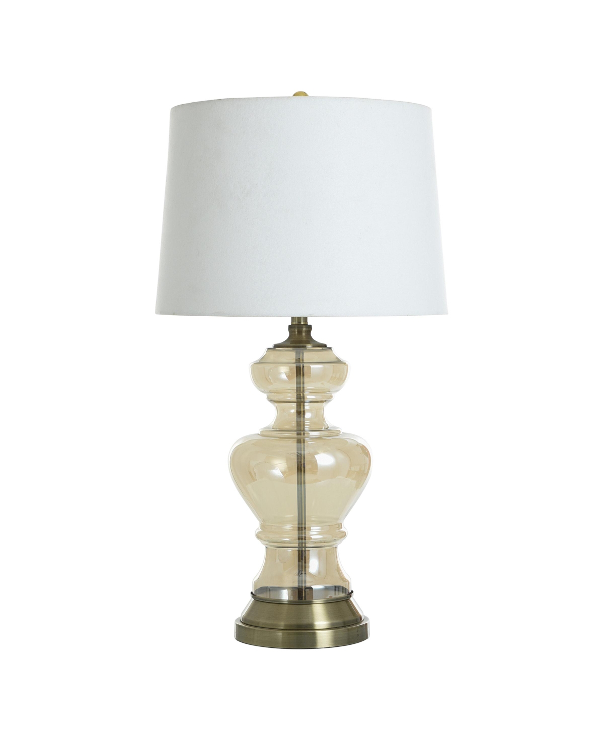Stylecraft Home Collection 33" Opulence Elegant Gold-tone Luster With Urn Shaped Table Lamp In Brushed Brass,clear
