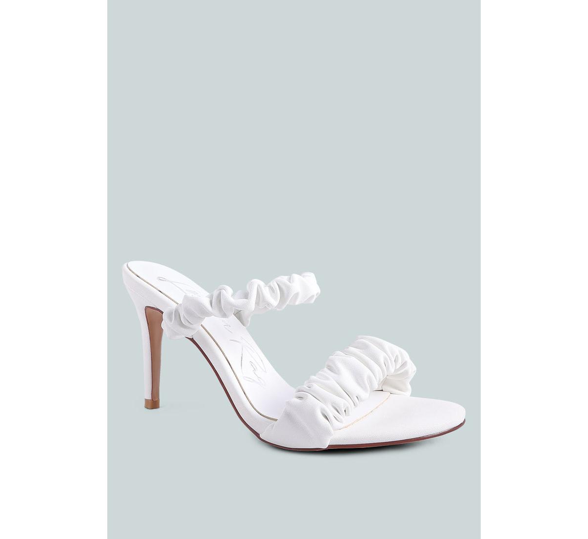 London Rag Qualie ruched strap stiletto heel sandals