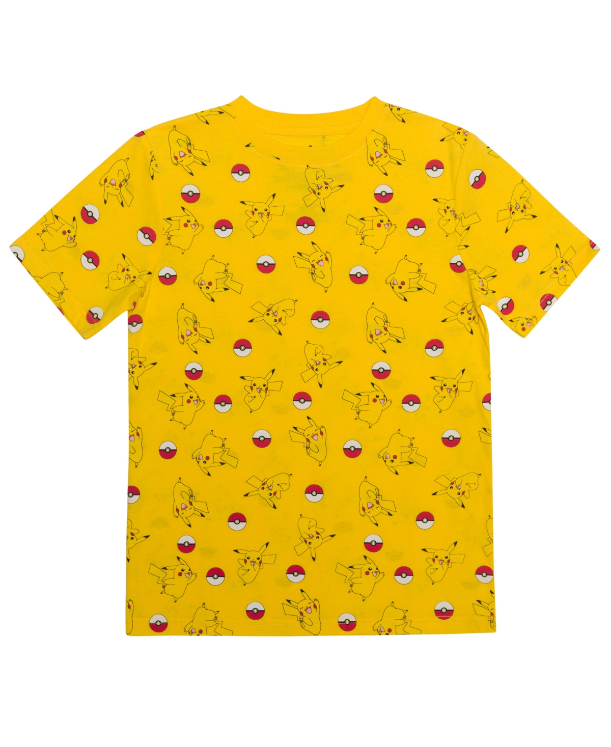 Shop Pokémon Big Boys Pikachu All Over Print Short Sleeve Graphic T-shirt In Yellow