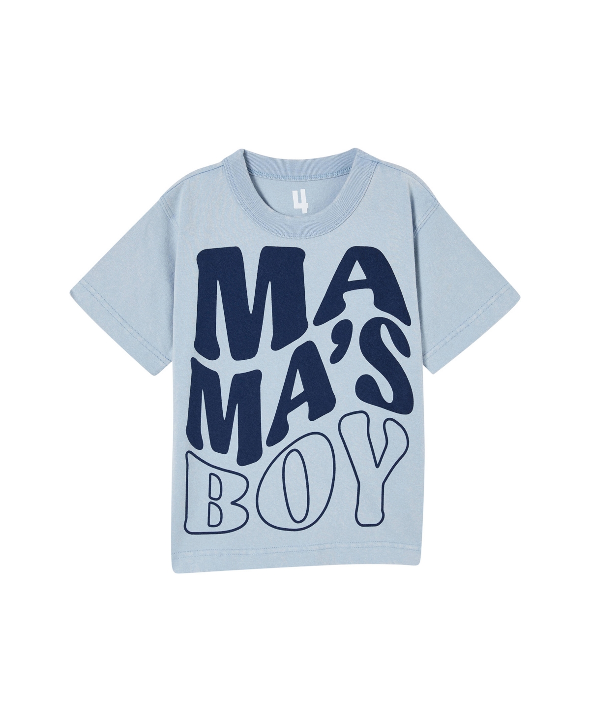 Cotton On Kids' Big Boys Jonny Short Sleeve Print T-shirt In Dusty Blue,mama S Boy