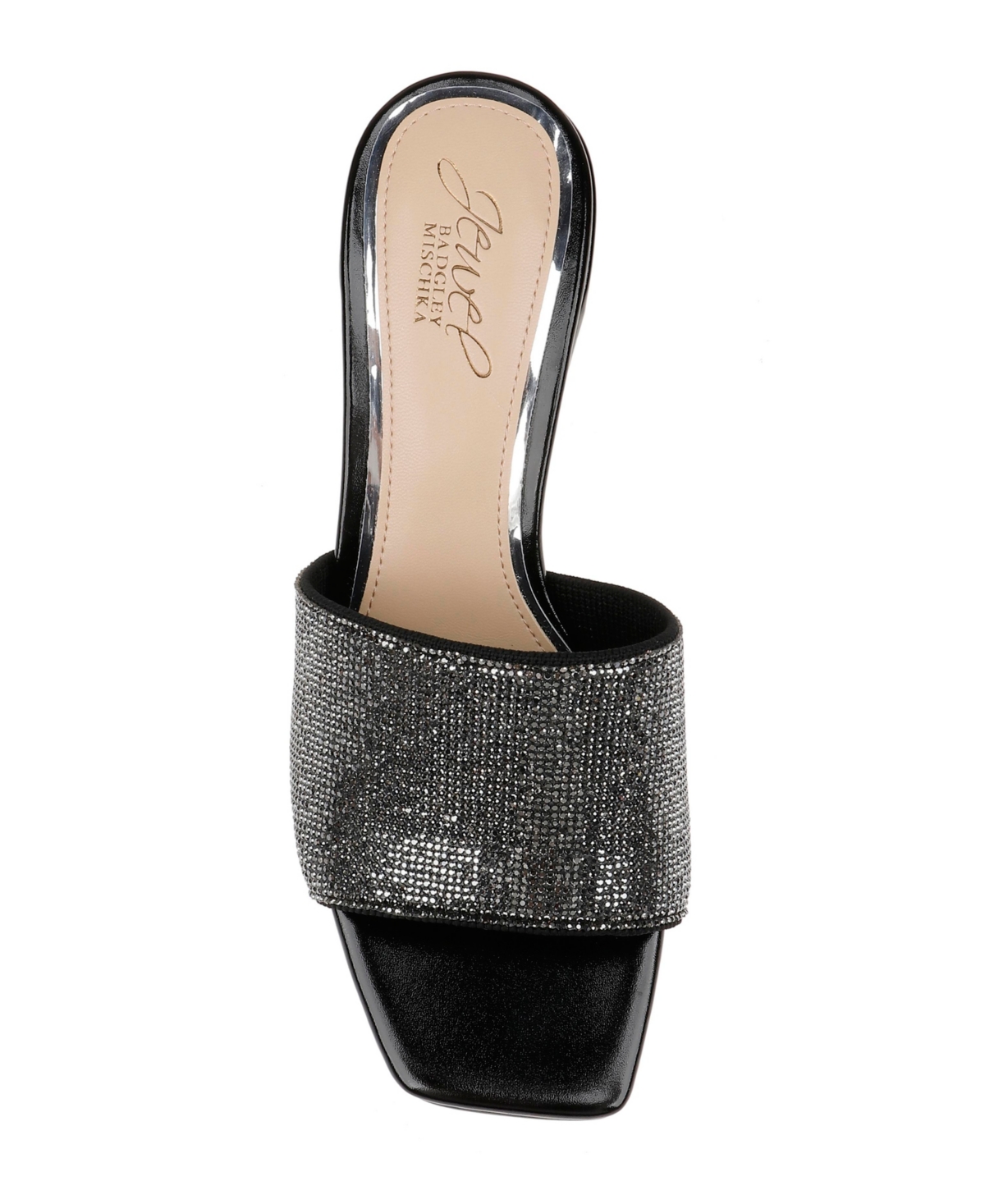 Jewel Badgley Mischka Women's Harlyn Slide Block Heel Evening Sandals
