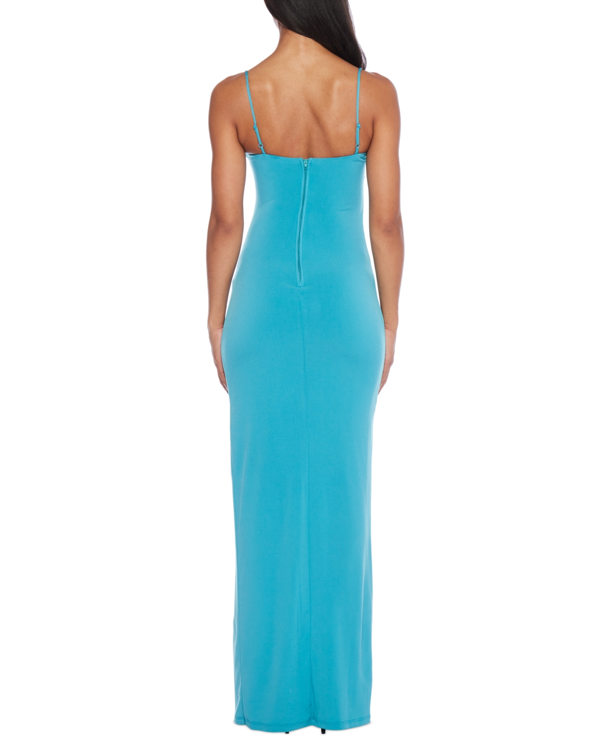 B Darlin Juniors' Square-Neck Sleeveless Gown