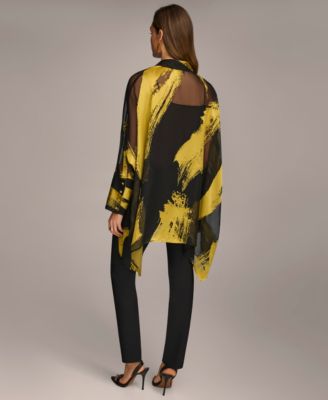 売れ筋商品|||ダナ キャラン ニューヨーク カットソー トップス レディース Donna Karan Women's llic Print Tunic Black/Gold Donna Karan New York Donna Karan Women's Metallic Print