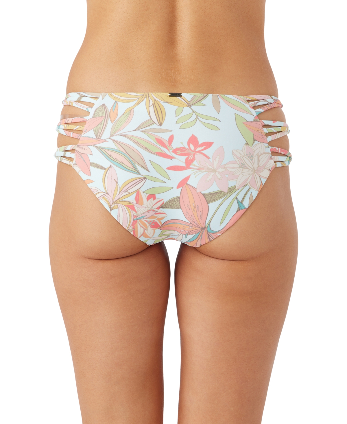 Shop O'neill Juniors' Dalia Floral Boulders Bikini Bottoms In Skylight