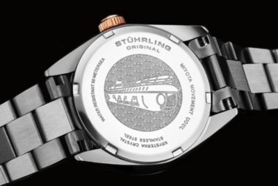 Women's Quartz ,Crystal Studded Bezel, MOP Dial, Stainless Steel Bracelet Watch