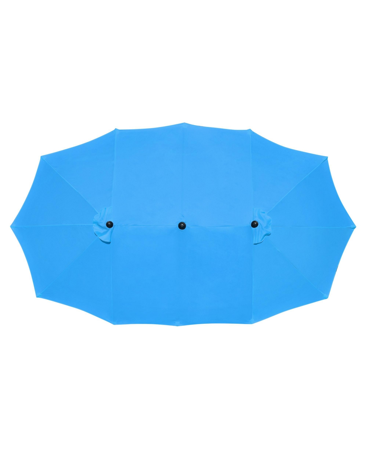 14 Ft Double Sided Umbrella Replacement Canopy Market Table Top Outdoor Garden - Sky blue