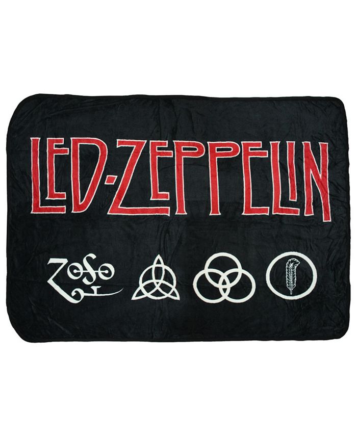Led Zeppelin 4 Symbols Super Soft And Cuddly Fleece Plush Throw Blanket
