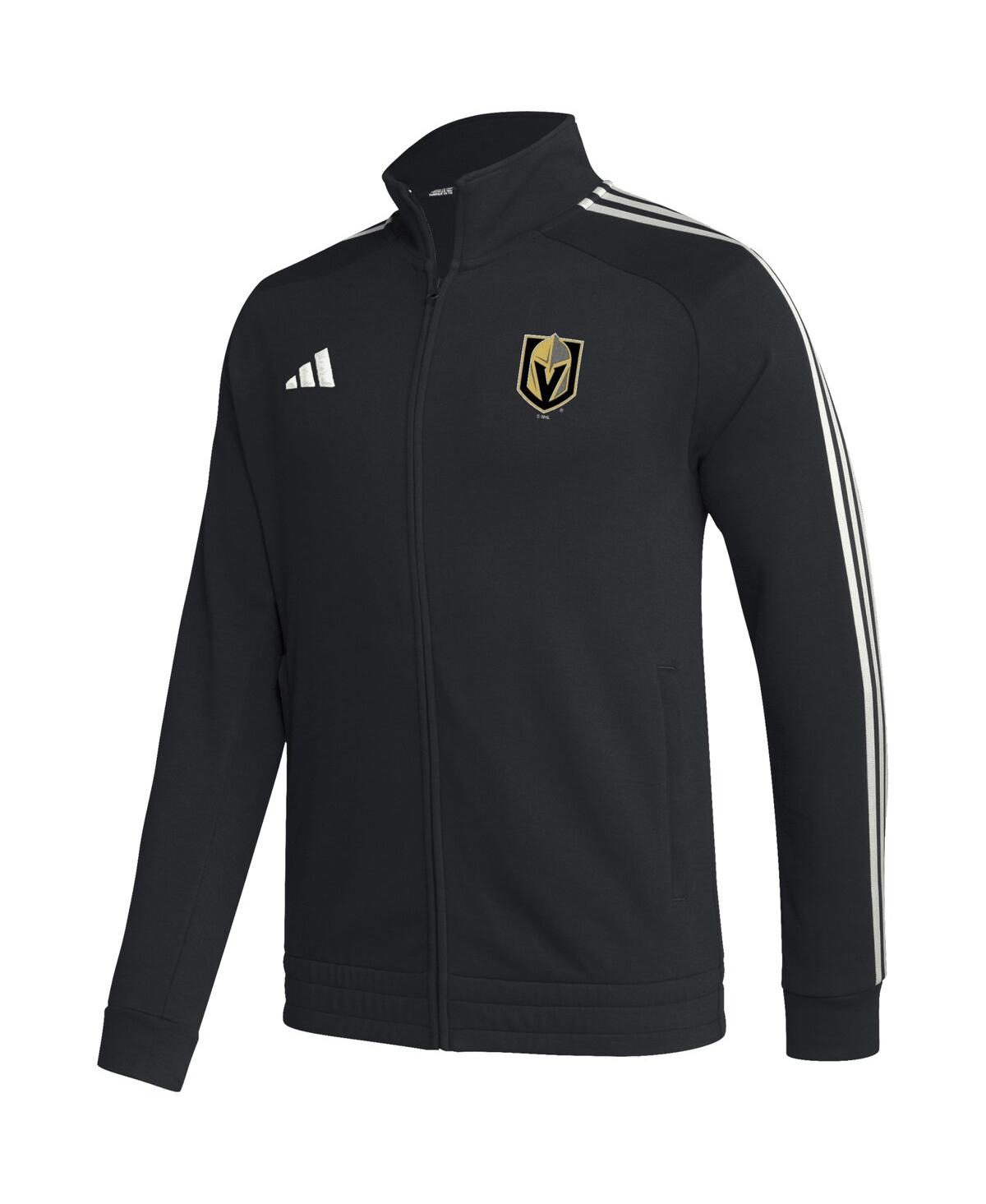 Men's adidasVegas Golden Knights Raglan Full-Zip Track Jacket - Black