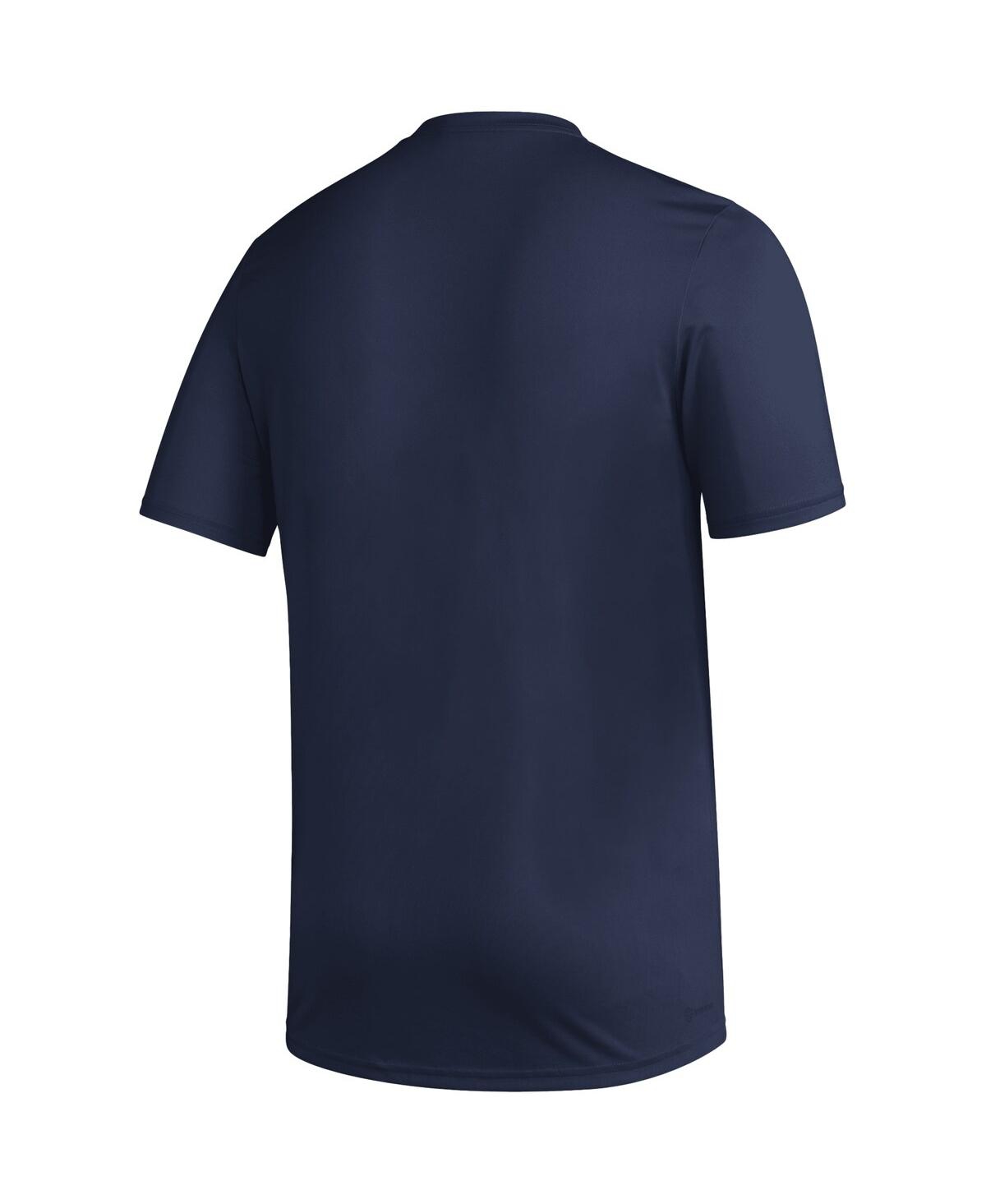 Men's adidasGeorgia Tech Yellow Jackets Fadeaway Basketball Pregame Aeroready T-shirt - Navy