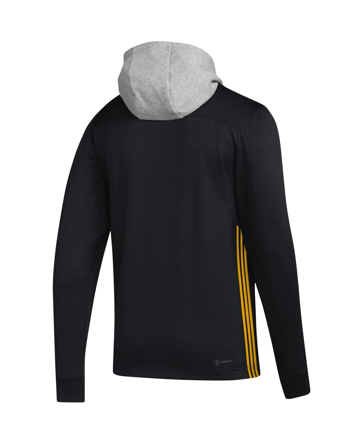 Men's adidasPittsburgh Penguins Refresh Skate Lace Aeroready Pullover Hoodie - Black