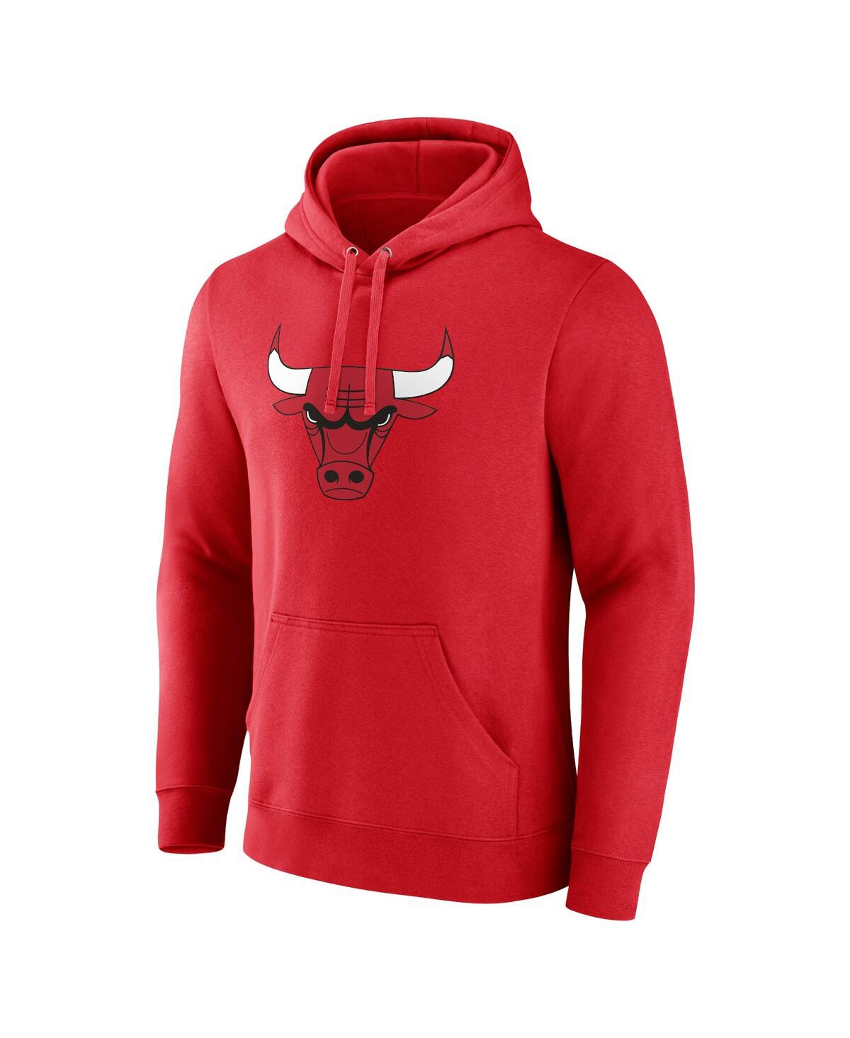 Men's FanaticsChicago Bulls Primary Logo Pullover Hoodie - Red