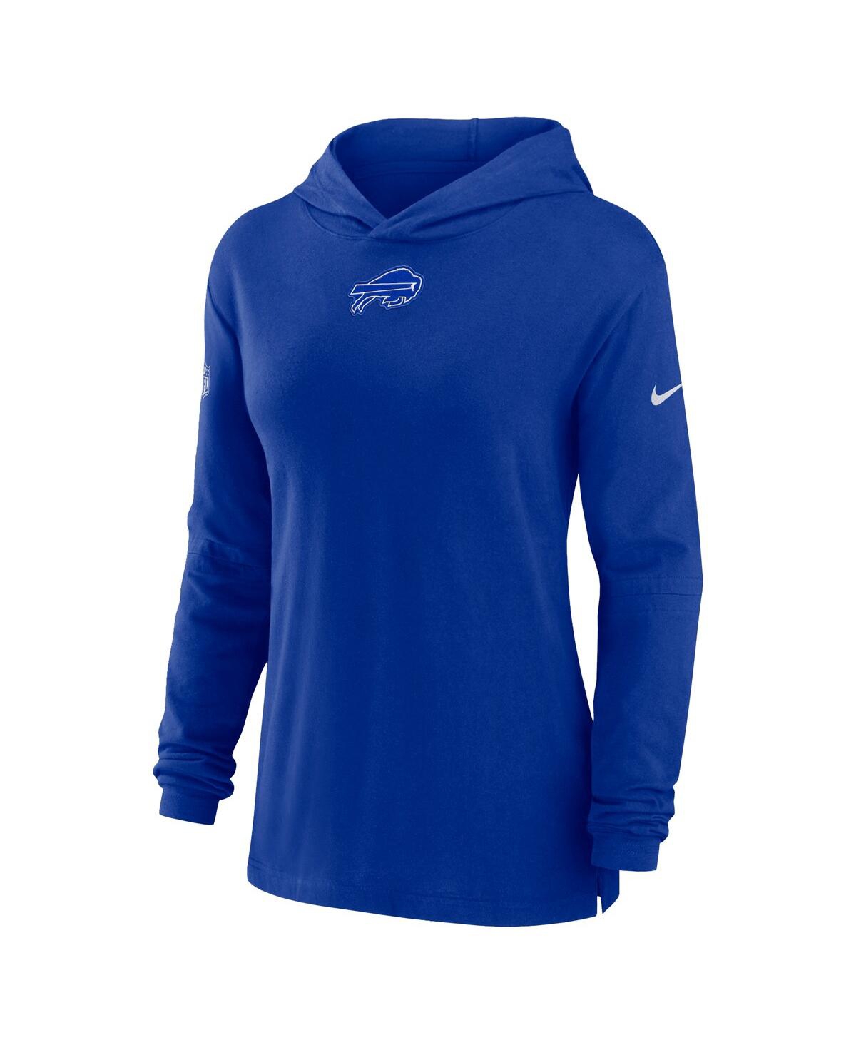 Women's NikeBuffalo Bills Sideline Performance Long Sleeve Hoodie T-shirt - Royal