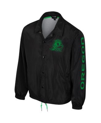 Men's and Women's Black Oregon Ducks Coaches Full-Snap Jacket
